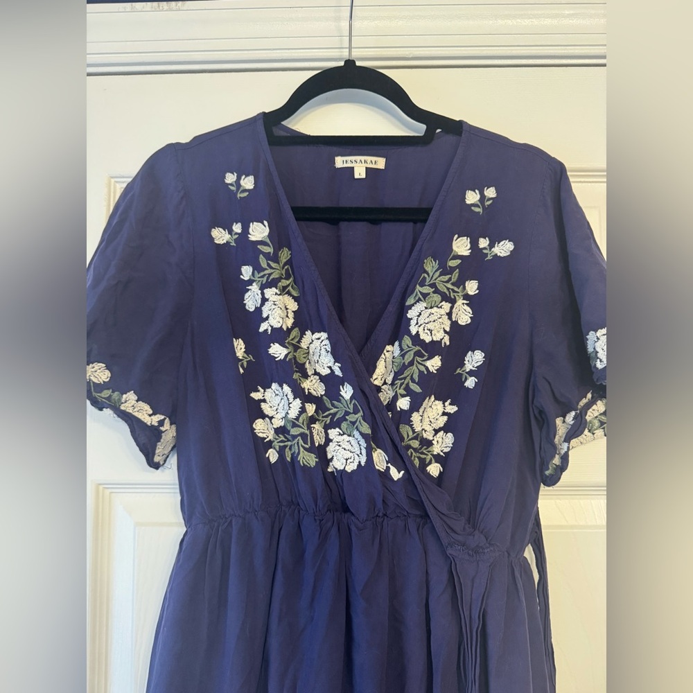 JessaKae Navy blue wrap dress